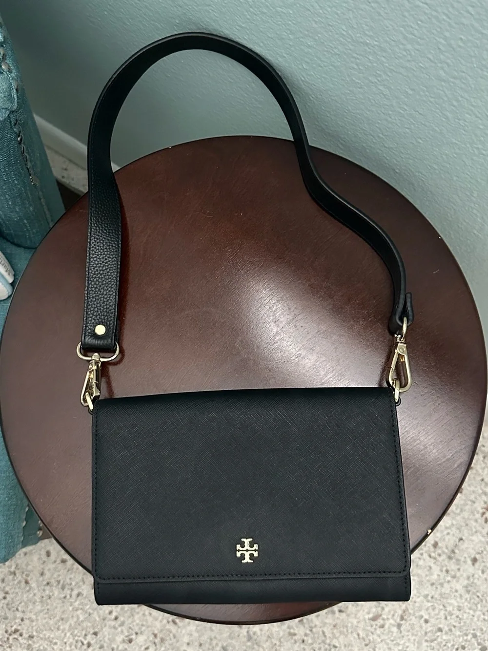Tory Burch Leather Clutch/Shoulder Bag
